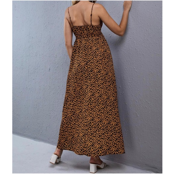 Maternity Leopard Print Cami Maxi Dress - Picture 4 of 5